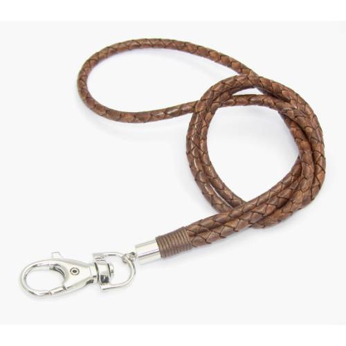 Schlüsselband Leder antik-hellbraun