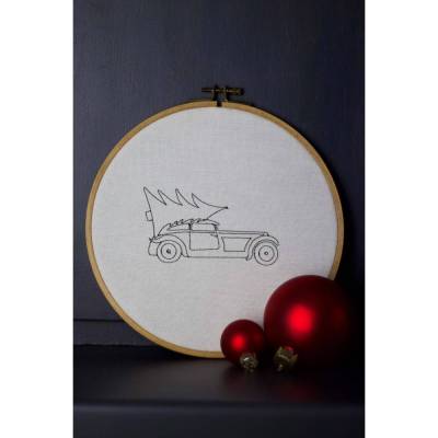 Stickdatei "Auto mit Tannenbaum"