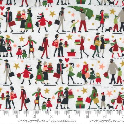 Patchworkstoff Weihnachten Hustle and Bustle by