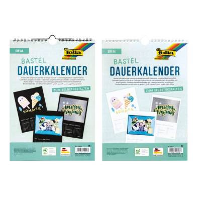 DIY Geburtstagskalender A4 Schwarz, Weiß