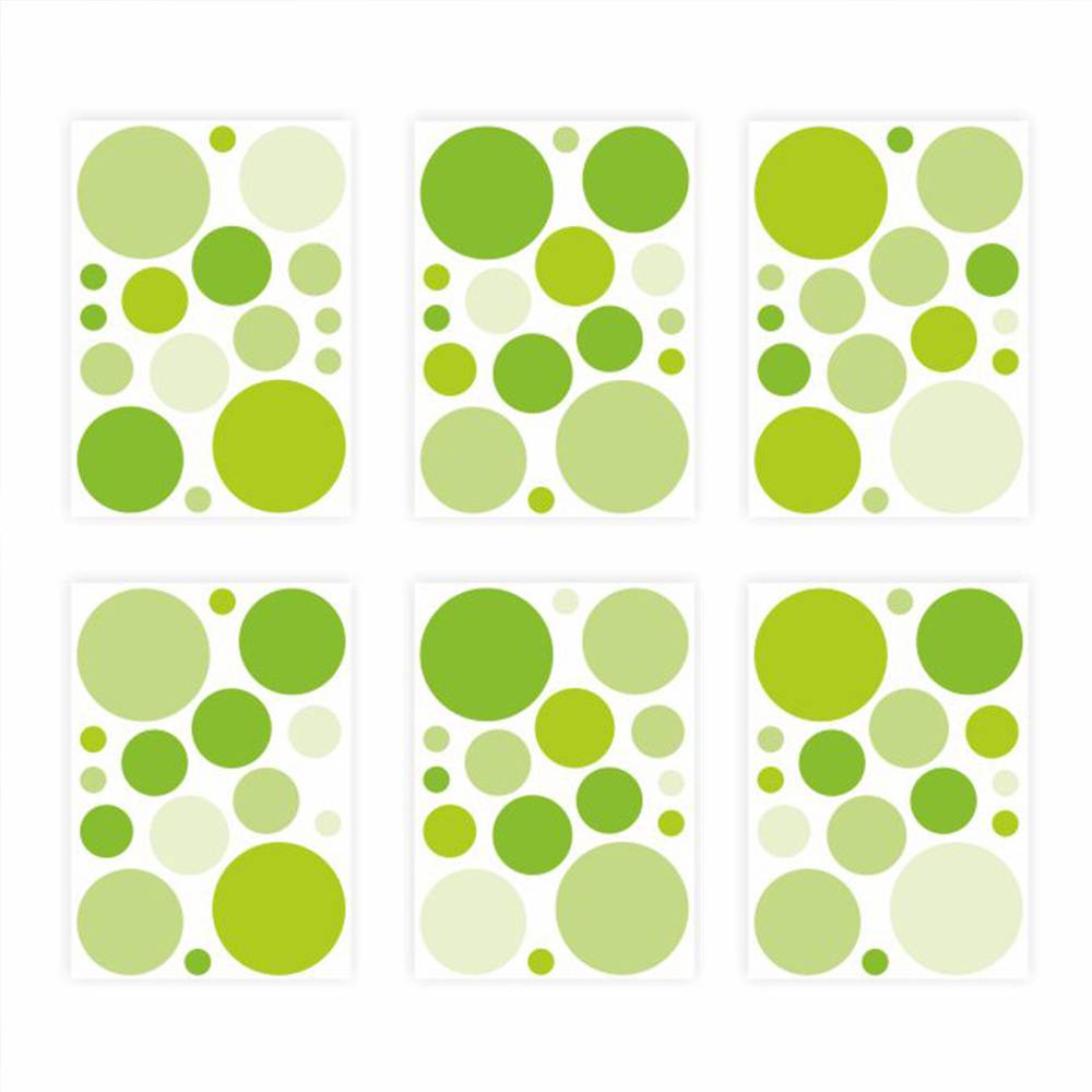 136 Wandtattoo Stück Punkte-Set 96 grün