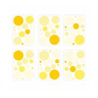 136 Wandtattoo Punkte-Set gelb 96 Stück Bild 1