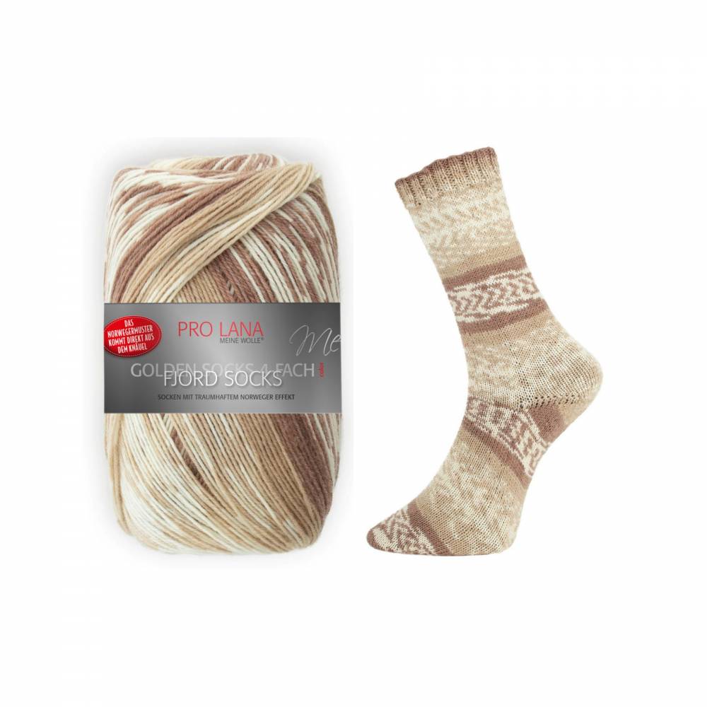 Sockenwolle Pro Lana Fjord Socks 4 fädig beige color Bild 1
