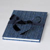 Leporello Chiyogami Dekor "Punktgewebe auf dunkelblau" Bild 3