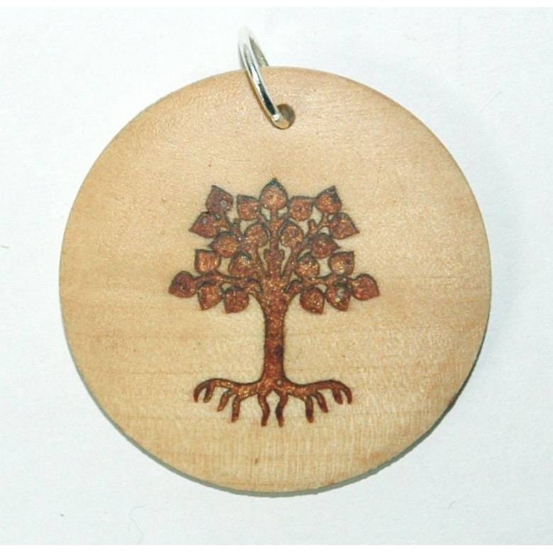 Orgineller Anhänger "Baum" aus Hartholz. Natur Geschenk Halskette  Schmuck Amulett verstellbare Kette Talisman S Bild 1
