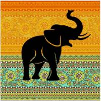 Fliesenaufkleber - Fliesenfolie - Vintage - Shabby - Indien - Elefant - 13048 Bild 3