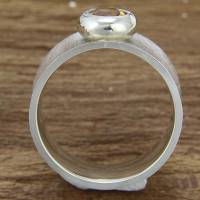 Breiter Ring aus Silber 925/- mit Palmeiracitrin Bild 3