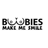Boobies make me smile Aufkleber Bild 1