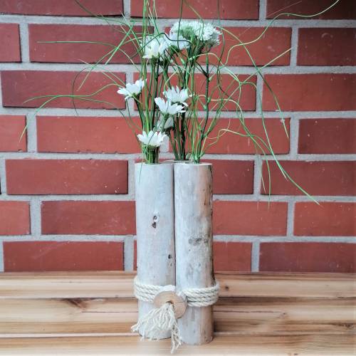Treibholz/Schwemmholz 3er Blumenvase Vase mit Reagenzglas