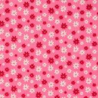 Nickistoff, rosa, bedruckt mit kleinen Blüten, 160 cm breit, Meterware, Preis pro 0,5 lfdm Bild 1
