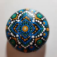 Handbemalter Mandala Stein, dot painting, #8 Bild 1