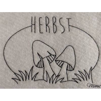 * Herbst Pilze Stickdatei *  Datei 13 x 18