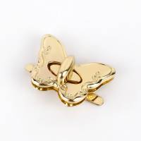 Taschenverschluss Schmetterling #9 gold Bild 1