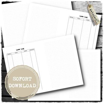 Lese Log und Dots - zum Heft faltbar oder zum Lochen *SOFORT DOWNLOAD*