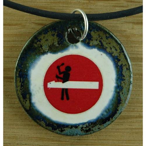 Orgineller Keramik Anhänger: Handwerker; reparieren Mann Geschenk, Kette, Schmuck, Herren, Kinder, Damen, Mädchen, Junge