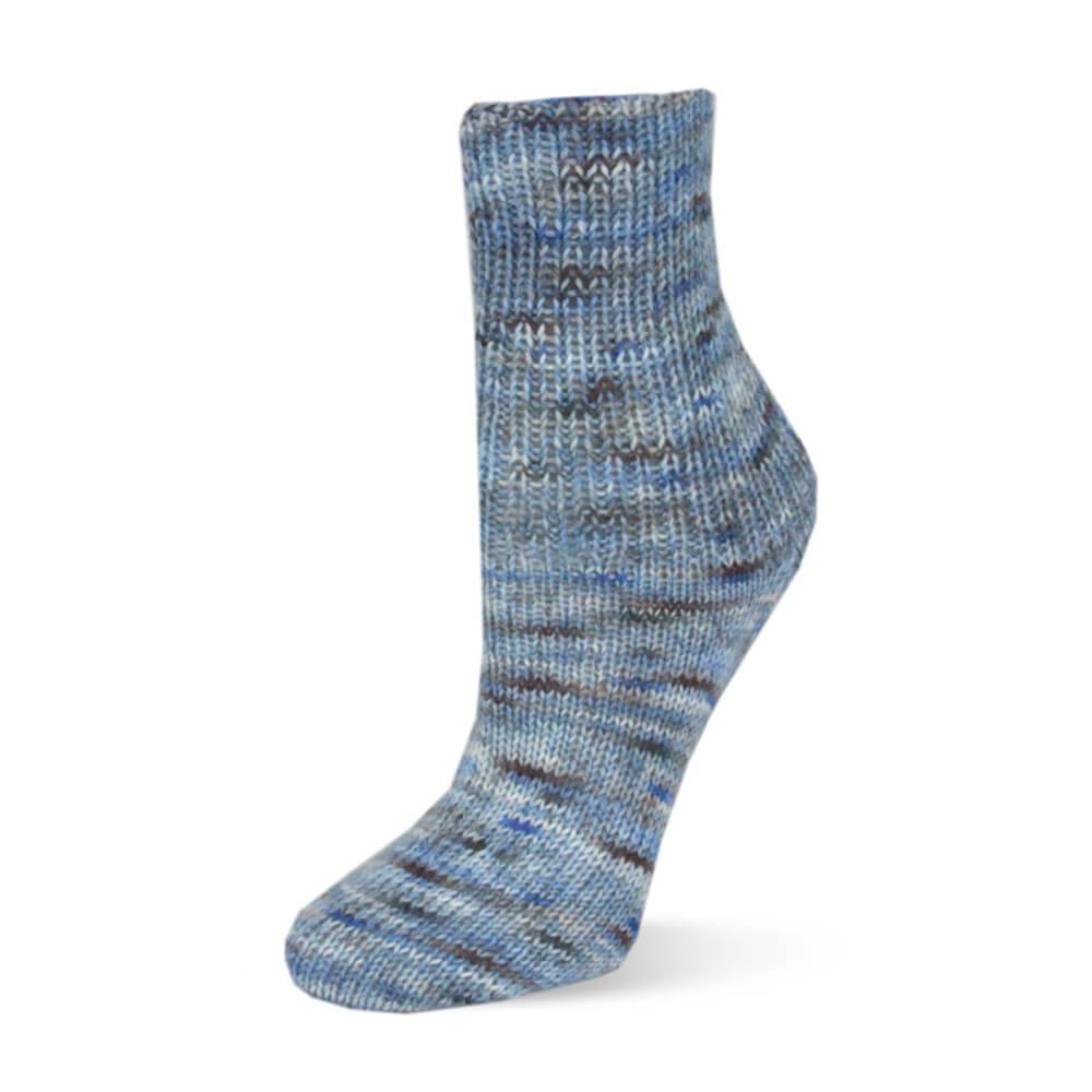 Sockenwolle Flotte Socke 4 fädig Farbklexx jeansblau meliert Bild 1