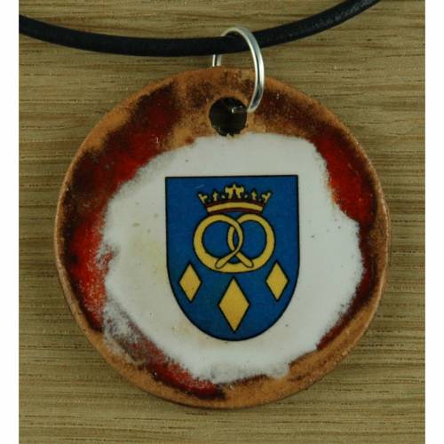 Orgineller Keramik Anhänger: Zunft Zeichen Symbol Bäcker; Bäckermeister Geschenk, Kette, Schmuck, Herren, Kinder, Damen,