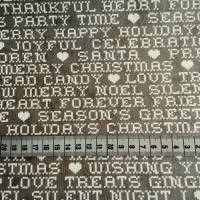 Patchworkstoff Weihnachten von Hustle and Bustle by"BasicGrey" grau mit Schrift zum Nähen, Quilten Bild 2