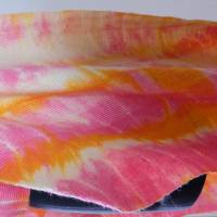 Handgewebter Shibori-Schal "Morgenröte" aus Baumwolle und Leinen Bild 10