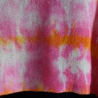 Handgewebter Shibori-Schal "Morgenröte" aus Baumwolle und Leinen Bild 8