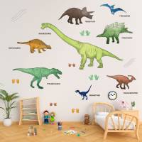 170 Wandtattoo Dinosaurier T-Rex, Triceratops, Stegosaurus - in 6 versch. Größen erhältlich Sticker Aufkleber Bild 3