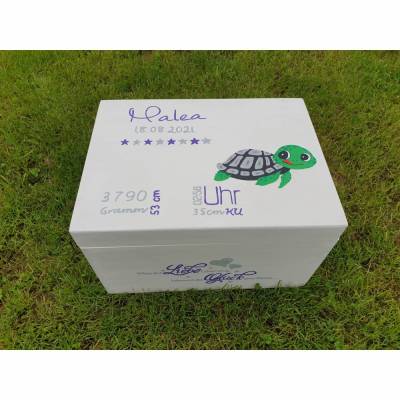 Erinnerungskiste aus Holz natur (Schildkröte)