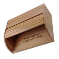 Brotkasten Brotbox Brotbehälter aus Buchenholz, Brot Box aus Buche Holz handgemacht personalisierbar Bild 7