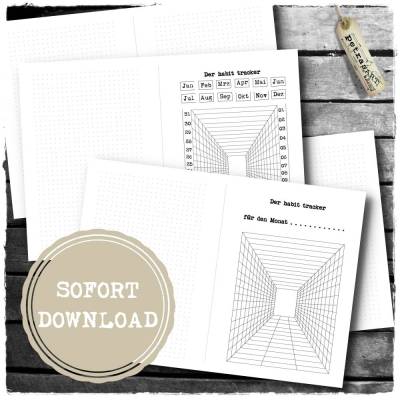 Der Habit Tracker und Dots - zum Heft faltbar oder zum Lochen *SOFORT DOWNLOAD*