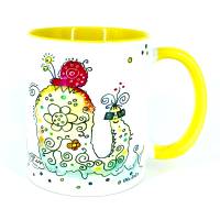 Tasse lustige Schnecken, Becher Kinder und Erwachsene, Kaffeetasse Tiermotive Bild 1