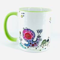 Tasse lustige Schnecken, Becher Kinder und Erwachsene, Kaffeetasse Tiermotive Bild 6