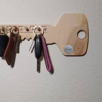 Schlüsselbrett aus Holz Halter für Schlüssel Halterung in Schlüsselform aus Multiplex Birke 15mm Bild 2