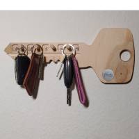 Schlüsselbrett aus Holz Halter für Schlüssel Halterung in Schlüsselform aus Multiplex Birke 15mm Bild 4