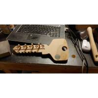 Schlüsselbrett aus Holz Halter für Schlüssel Halterung in Schlüsselform aus Multiplex Birke 15mm Bild 5