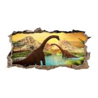 118 Wandtattoo Brachiosaurus Sonnenuntergang Urzeit - Loch in der Wand - in 6 versch. Größen Sticker Bild 1