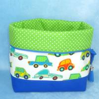 Kulturbeutel für Kinder mit bunten Autos | Kulturtasche | Waschtasche | Windeltasche | Utensilo Bild 4