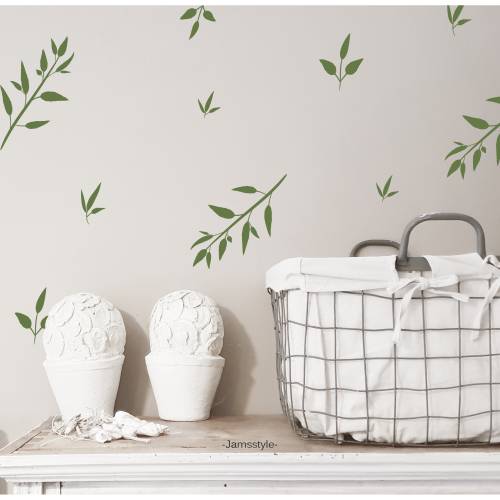 Wandtattoo Wandsticker "Botanische Blätter, Zweige" Aufkleber, Botanik, Zweig, Natur 