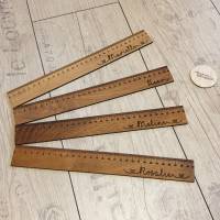 Holzlineal aus Eiche 30cm personalisiert, Lineal zur Einschulung, Holz, Geschenk zur Einschulung, Engraved, Eiche Bild 1