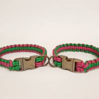 Hundehalsband für kleine bis mittlere Hunde aus Paracord, Klickverschluss aus Metall, Kobraknoten, Halsband Bild 3