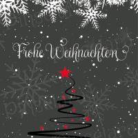 Frohe Weihnachten Karte, Digitaler Download, Weihnachtskarte, Farbe Grau Weiß Bild 1