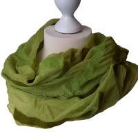 Wollzauber - Einzigartiger Schal aus feiner Merinowolle und edler Chiffon-Seide in Nunofilztechnik gefertigt Bild 1