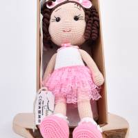 Handgefertigte gehäkelte Puppe Puppe "Isabella" aus Baumwolle Bild 10