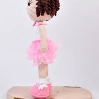 Handgefertigte gehäkelte Puppe Puppe "Isabella" aus Baumwolle Bild 2