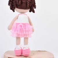 Handgefertigte gehäkelte Puppe Puppe "Isabella" aus Baumwolle Bild 3