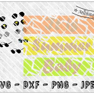 Datei - Sommer - it is summer baby - SVG - PNG - DXF - Jpeg - Holiday - Sonnenbrille - Teststreifen Bild 1