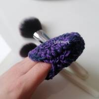Kosmetikhandschuh Abschminkhandschuh aus Baumwolle waschbar nachhaltig lila Bild 1