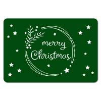Fußmatte Weihnachten - Merry Christmas, Sterne und Kranz, kleiner Teppich 40x60 cm waschbar Bild 2