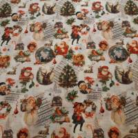 Baumwolldruck "Vintage Christmas", 140 cm breit, Meterware, Preis pro 0,5 lfdm Bild 2