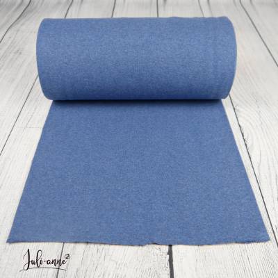 Feinripp - Bündchen Rauchblau Schlauch Breite 33-34cm