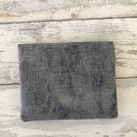 Geldbörse Rosa Geldtasche Geldbeutel Minibörse Baumwolle Lumpenoptik schwarz grau Bild 2