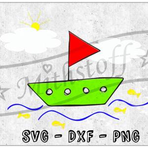 SVG - DXF - PNG - Datei - Schiff - Plotterdatei - Kinder - Maritim Bild 1